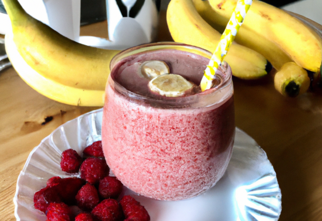 Smoothie framboises et bananes