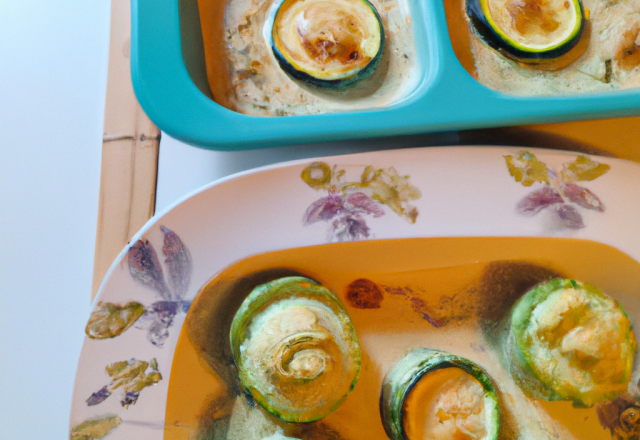 Soufflés de courgettes et quenelles