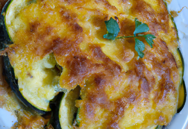 Gratin de courgette à l'envers