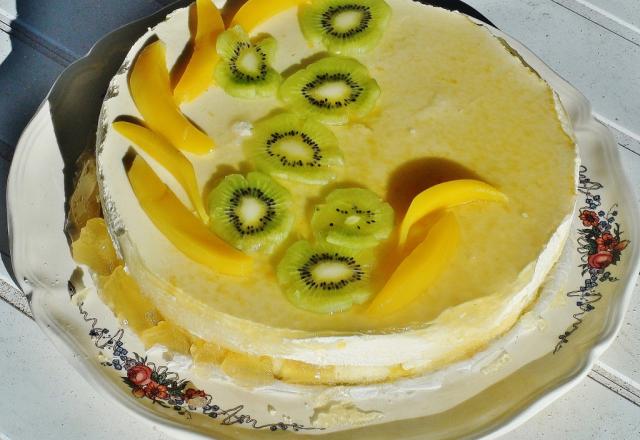 Gâteau mousse aux fruits exotiques