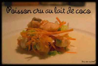 Poisson cru au lait de coco