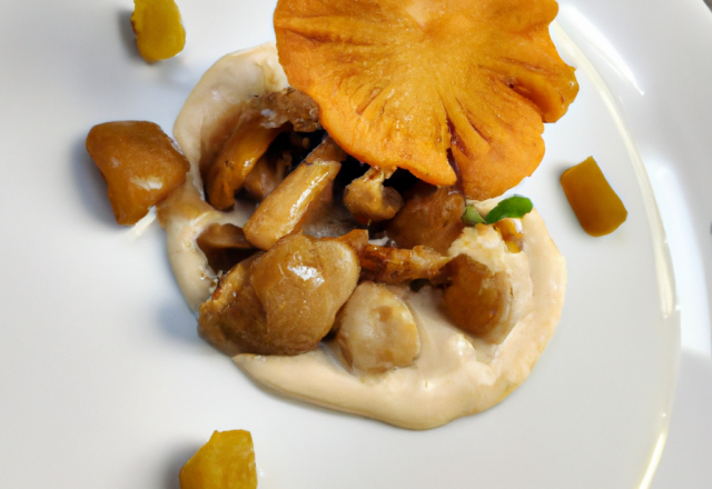 Saint-jacques à la vanille et girolles grises