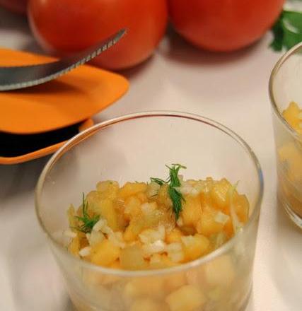 Tartare de melon aux deux fenouils