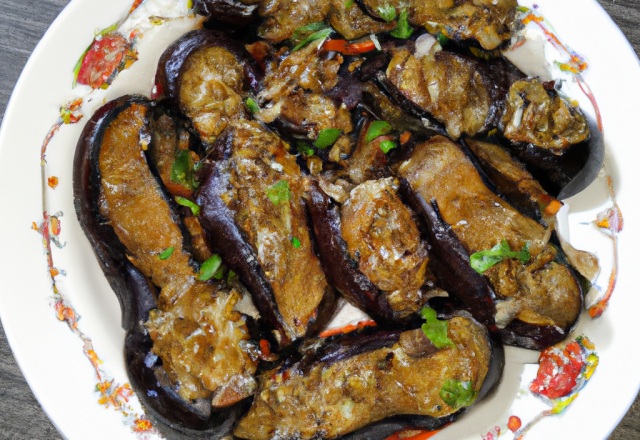 Aubergines salées à la viande hachée