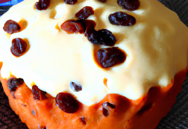 Gateau corbeille de raisins à la crème fouettée