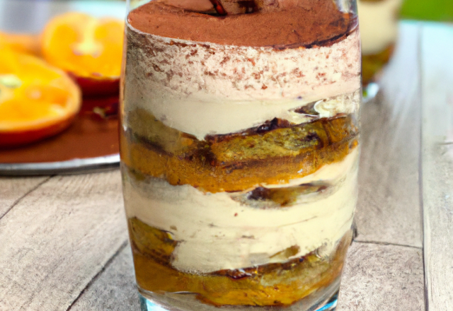 Verrine pain d'épices, orange et pavot façon tiramisu