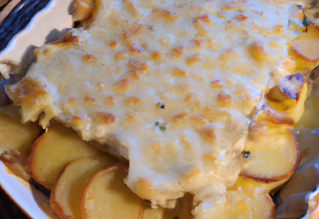 Gratin de pommes de terre au camembert