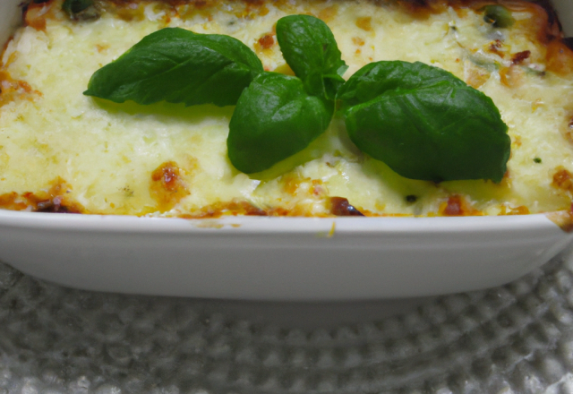 Gratin de parmentier au basilic