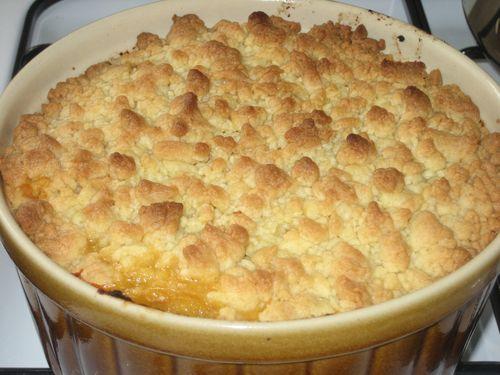 Crumble aux pommes juteuses