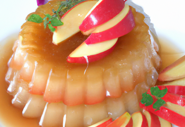 Aspic de pommes au caramel au beurre salé