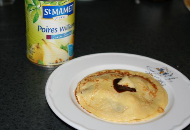 Crêpes poire-chocolat