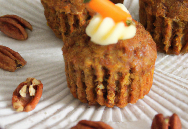 Mini cake aux carottes et aux noix de pécan