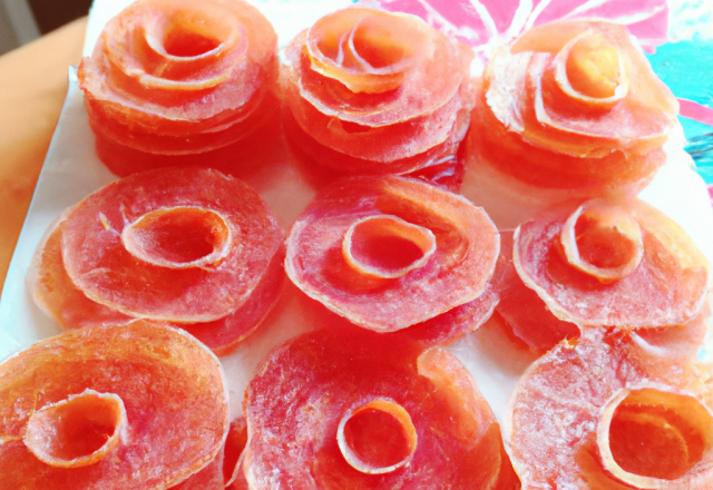 Tuiles de pamplemousses roses