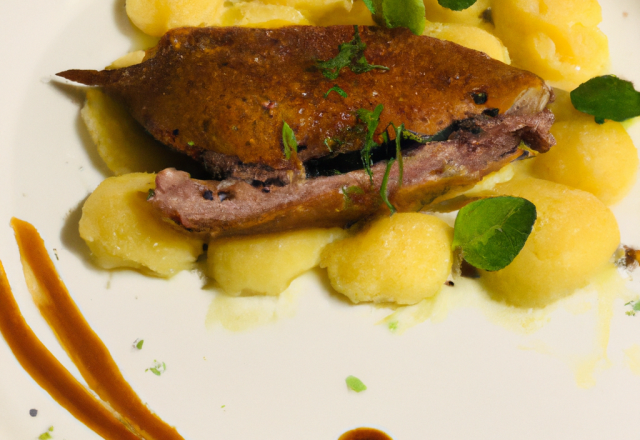 Parmentier de canard bicolore