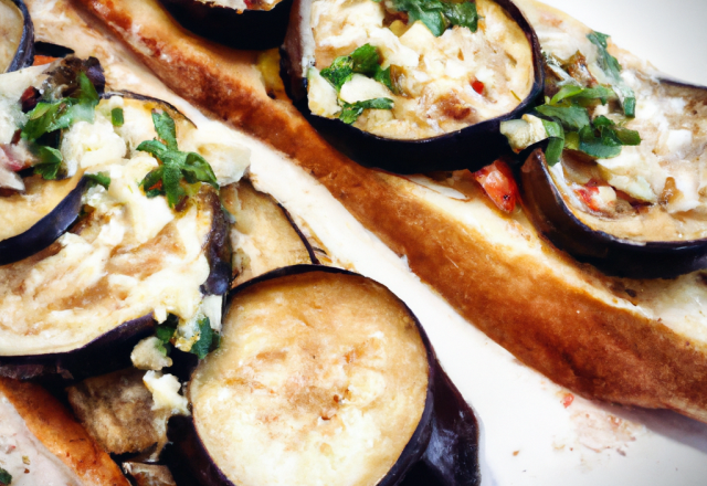 Aubergines en tartines