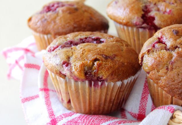 Muffins framboises et chocolat blanc