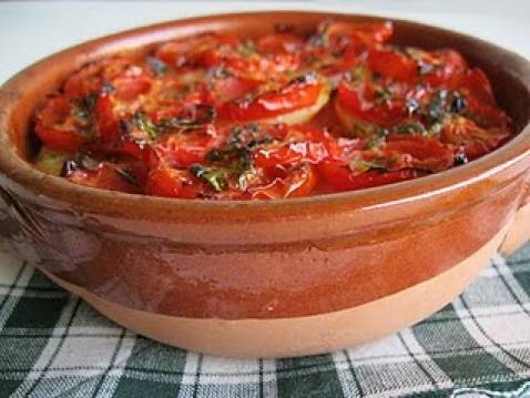 Tarte salée aux tomates et pommes de terre