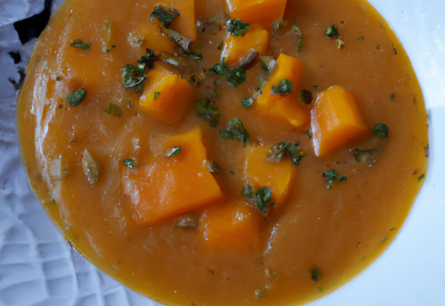 Soupe rapide à la citrouille