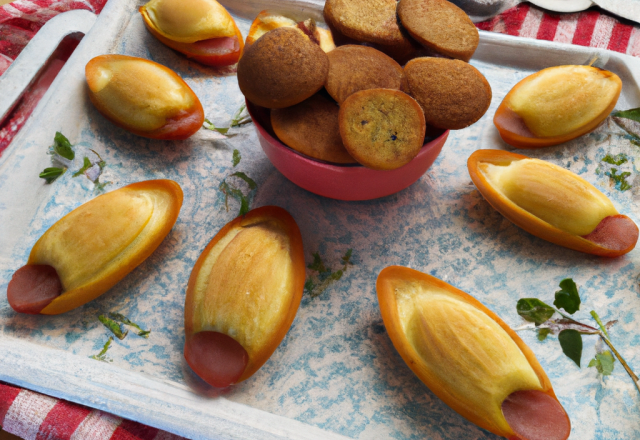 Madeleines au thon et tomates