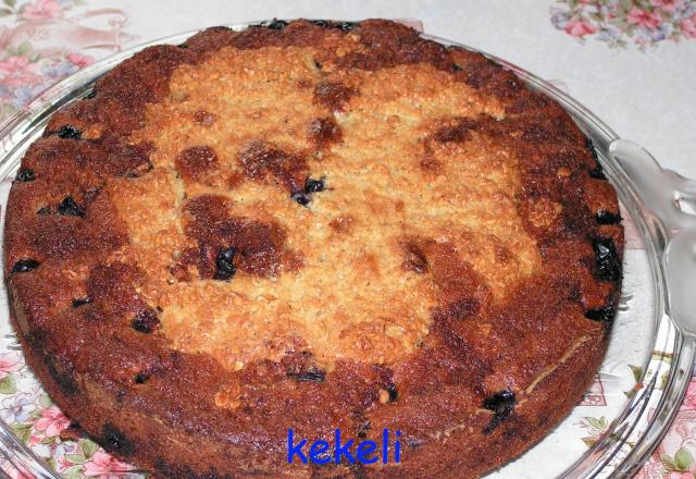 Gâteau aux cerises et flocons d'avoine