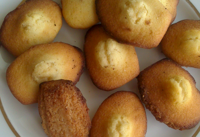 Madeleines en coque de craquelin