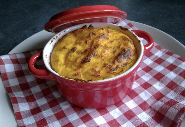 Petites cocottes de carottes, polenta et pécorino