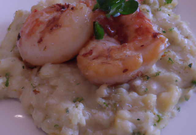 Risotto aux noix de Saint Jacques et gambas