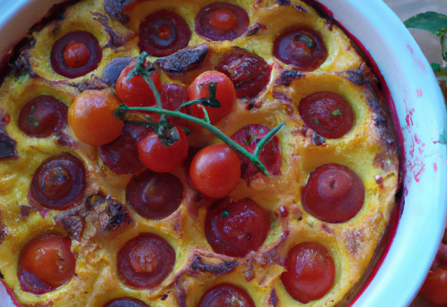 Clafoutis au tomate cerise