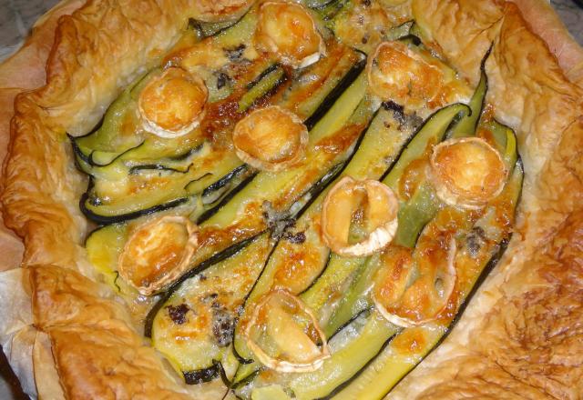 Tarte fine à la courgette et au chèvre