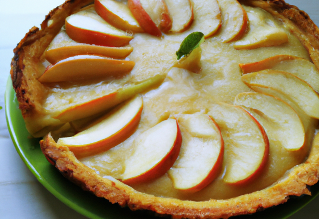 Tarte aux pommes gourmande à la crème fraîche