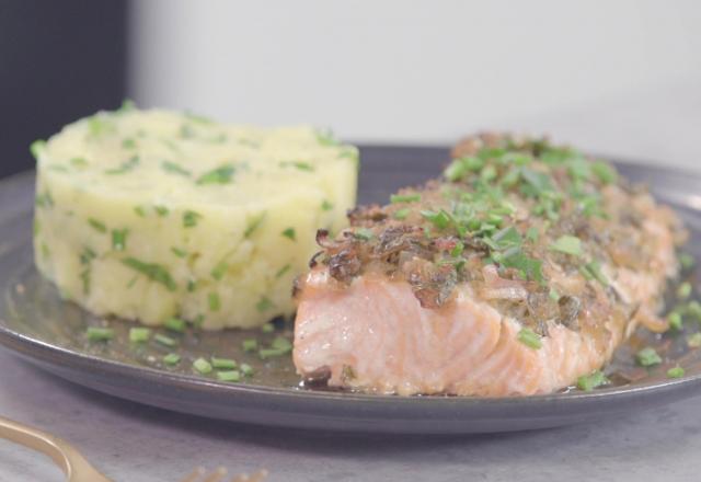 Saumon à l'asiatique et son écrasé de pommes de terre aux herbes