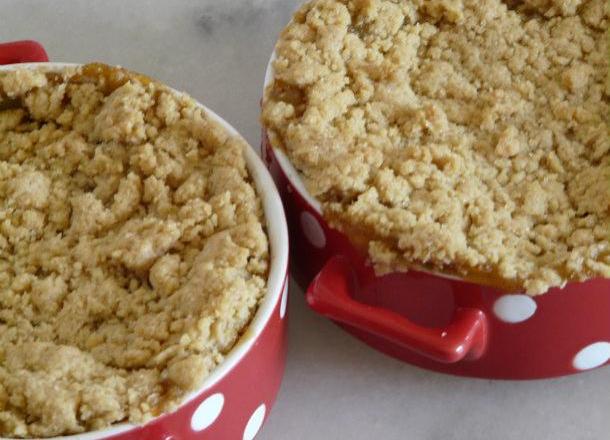 Crumble pomme amandes et compote