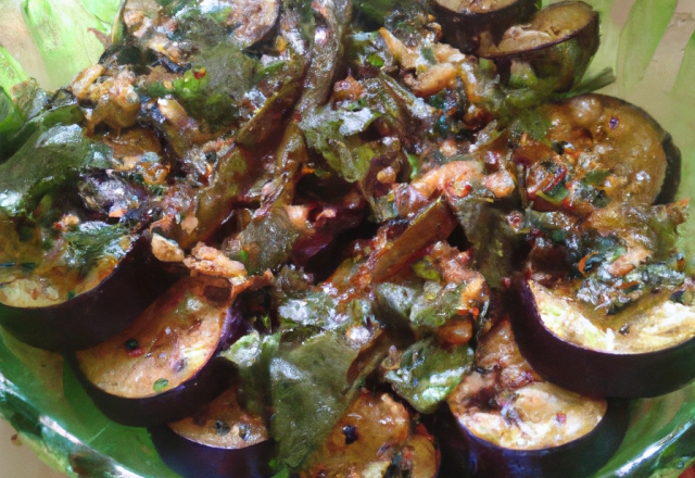 Salade d'aubergines et de courgettes à l'orientale