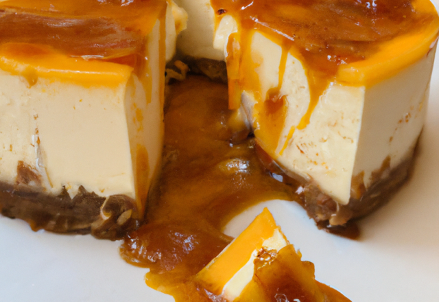 Cheesecake exotique et son caramel au fruit de la passion