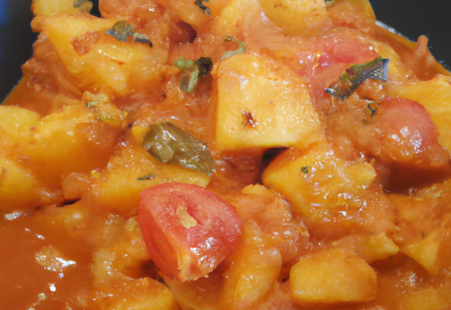 Curry de pommes de terre aux tomates