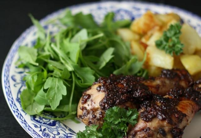 Pilons de poulet à la moutarde de raisin