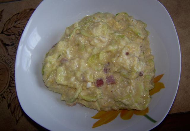 Courgettes à la carbonara