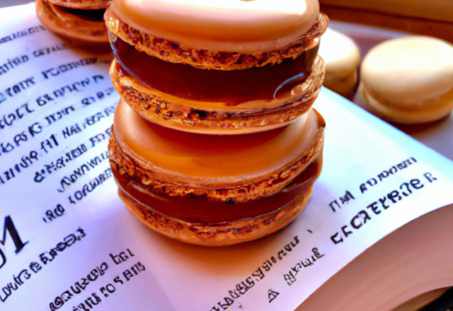 Macaron au caramel beurre salé et chocolat