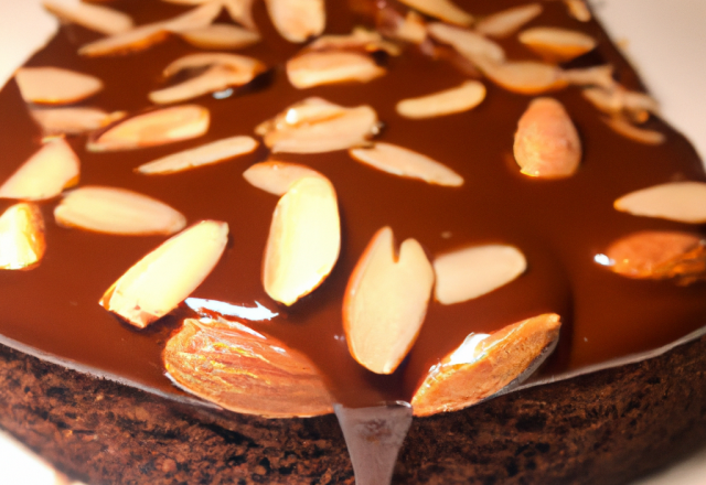 Gâteau choco amandes et miel