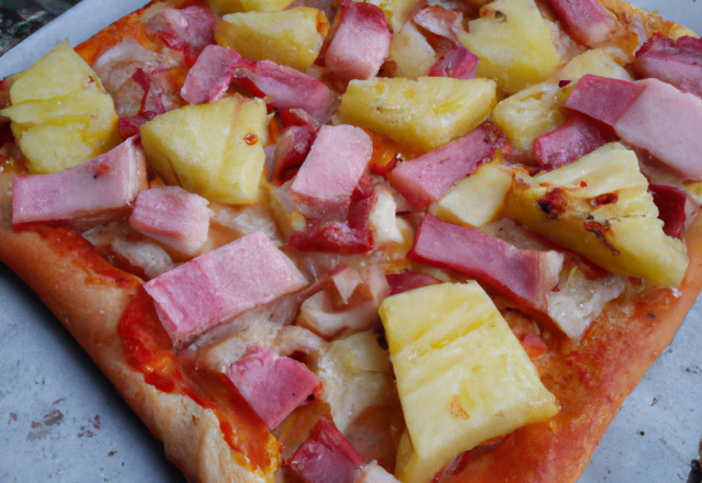 Pizza lardons ananas