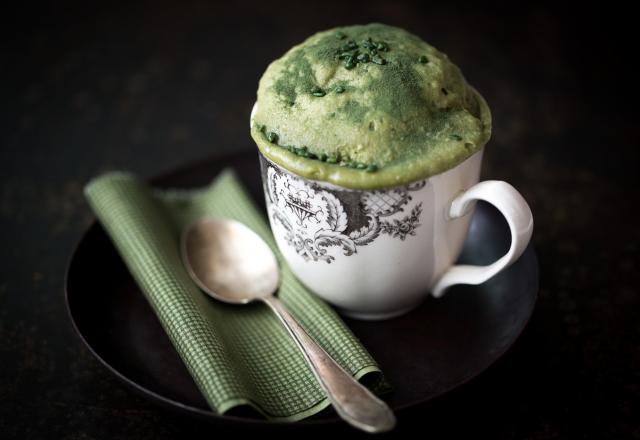 Mug cakes au thé matcha