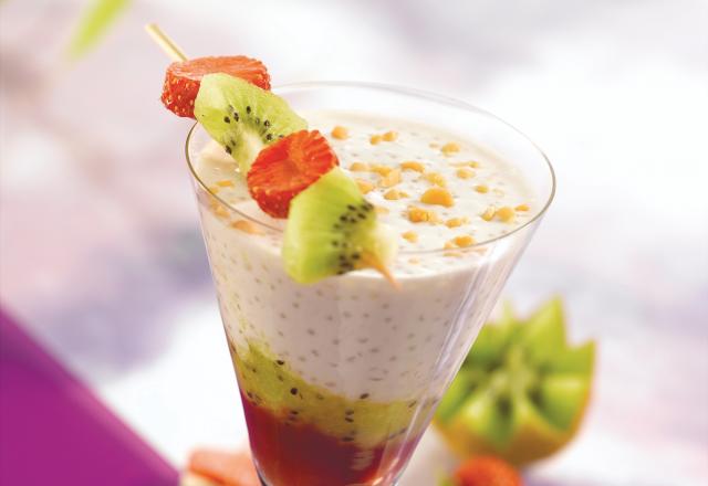 Smoothie aux perles du Japon et lait de coco