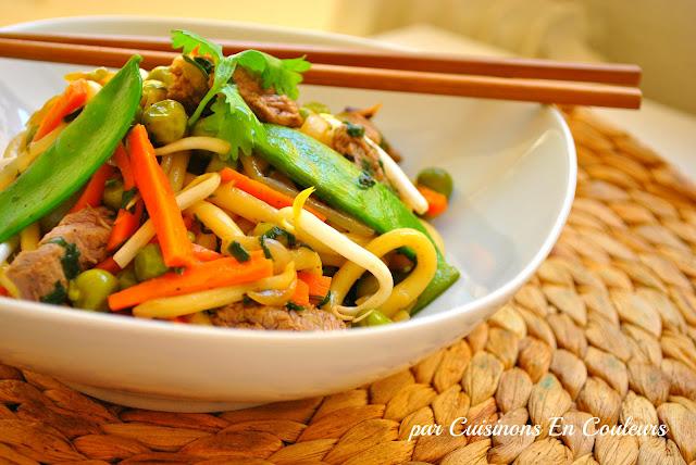 Wok de bœuf aux légumes