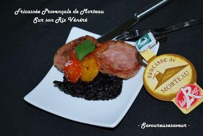 Fricassée Provençale de Morteau Sur son Riz Vénéré