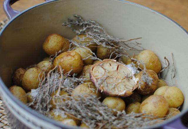 Cocotte de pommes de terre primeur de Noirmoutier au gros sel gris