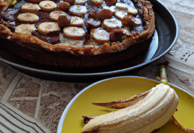 Tarte au chocolat et à la banane