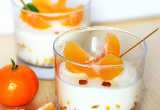 Verrines de fromage blanc et mandarines