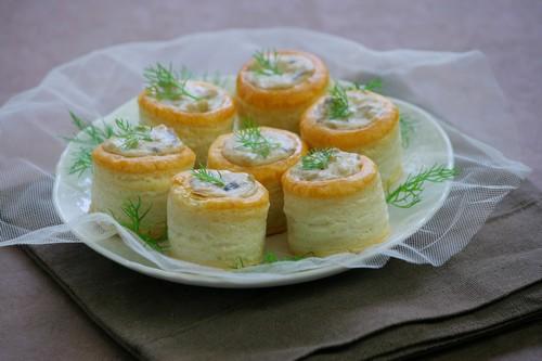 Mini-bouchées à la reine farcies aux Rillettes Thon Coraya