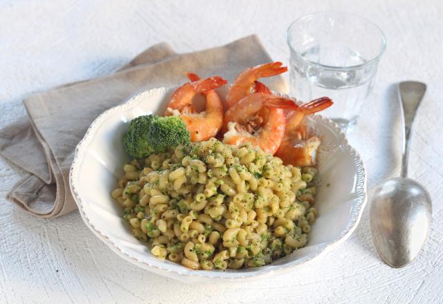 Risotto de coquillettes brocoli et crevettes