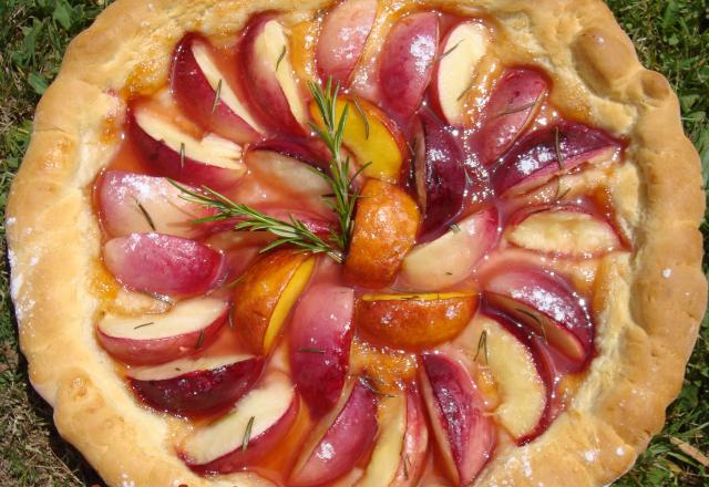 Pizza aux nectarines